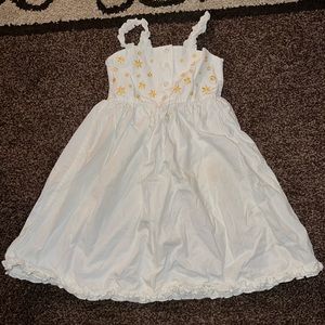 White w/ Yellow Flowers Dress